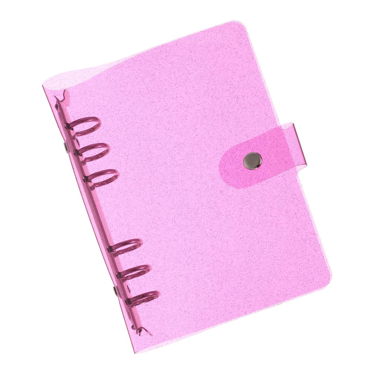 PATIKIL A5 クリアバインダーカバー シール帳 柔軟なPVC製 バインダープロテクター DIY会議ノートブックフォルダー用スナップボタンクロージャー付き...