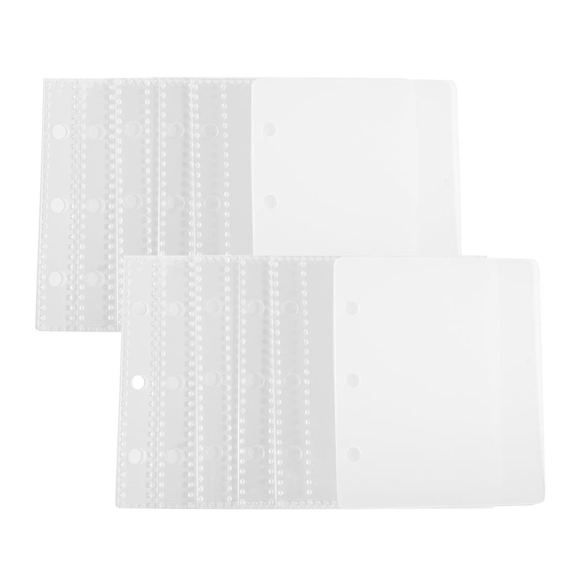 リフィル A8 シール帳 手帳 透明 バインダー 10枚透明シール台紙＆2枚ページ用保護板 はがせる リフィル＆スクラップ保護板セット シール収納 クリア 女の子向け