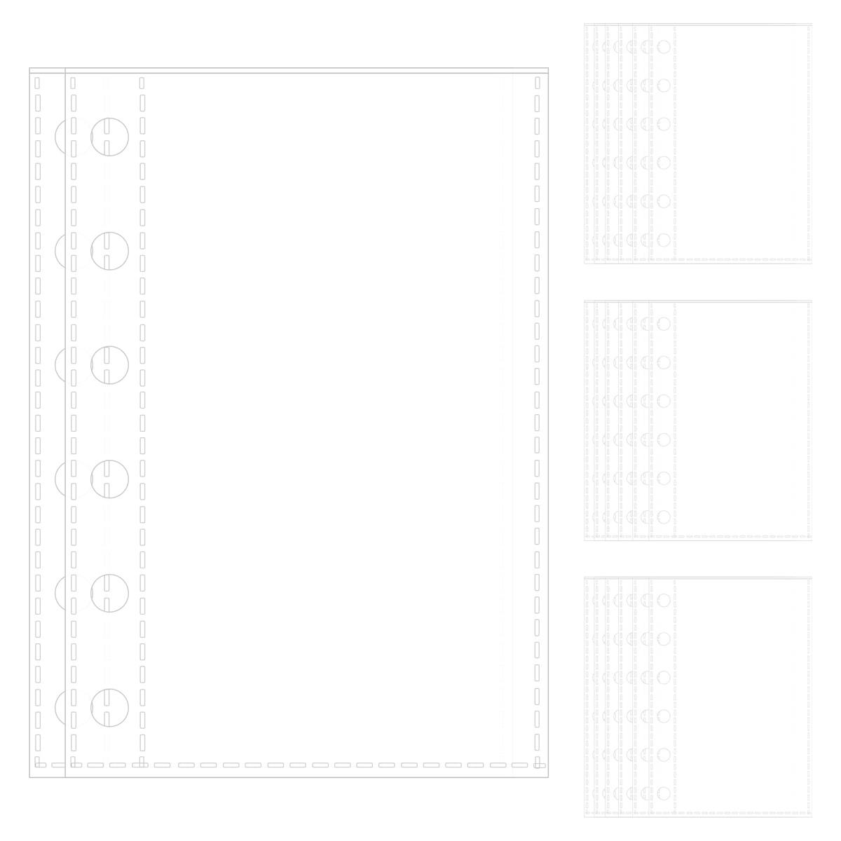 リフィル A7 シール帳 台紙 シール台紙 20 枚セット 6穴 OPP素材 両面使用可能 防水耐汚れ加工 リング式各種手帳に対応 補充用に便利