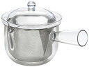 曙産業 ティーポット ステンレスメッシュ 急須タイプ L 日本製 横手 透明でお茶の出具合がよく見える プラスチック製で割れにくい 水切れがよく注ぎやすい 目の細かいステンレス製ストレーナー クリアティーポット TW-3738(3)