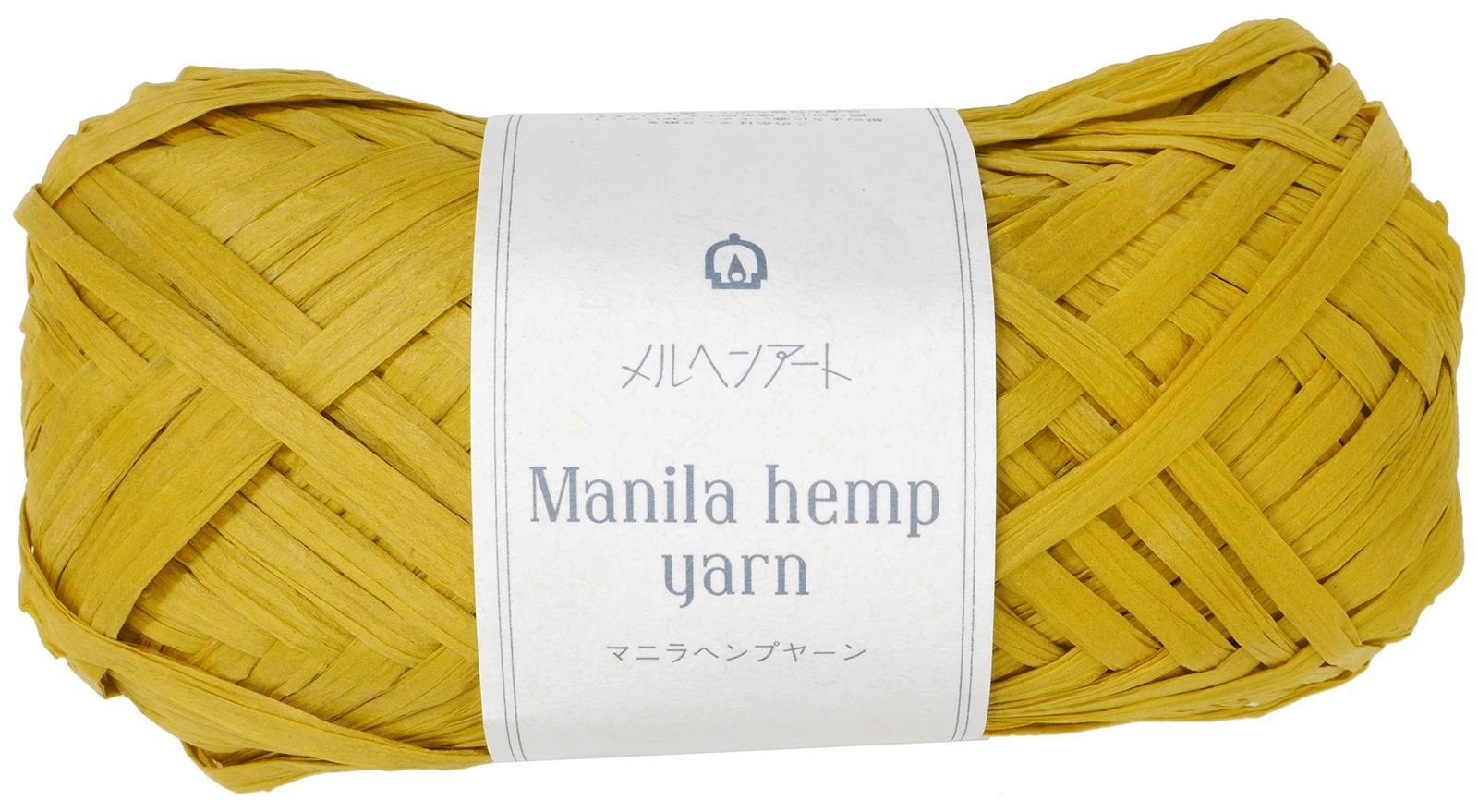 メルヘンアート マニラヘンプヤーン クラフト 並太 Col.521 マスタード 20g 約50m