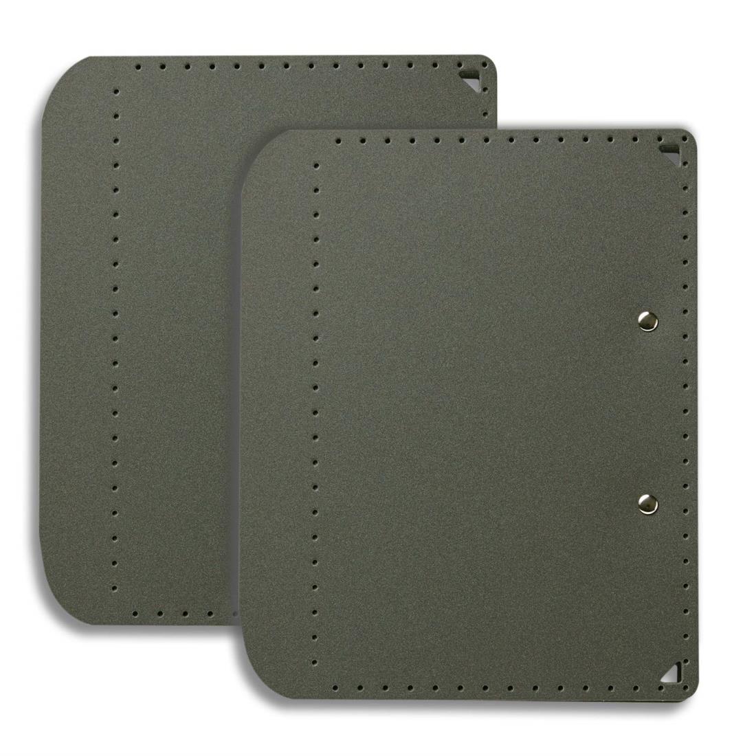 プラス A5サイズにおりたためる A4クリップボード+ ダークグレー 83-161 ×2冊 FL-502CP/83-161×2