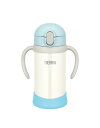 サーモス(THERMOS) まほうびんのベビーストローマグ FJL-350 ブルーホワイト (BLWH) 350ml 水筒 子供 ステンレス製魔法びん構造 スペアストローセット付き 扱いやすいワンタッチオープン 水滴飛び散り防止機能搭載 4562344378390