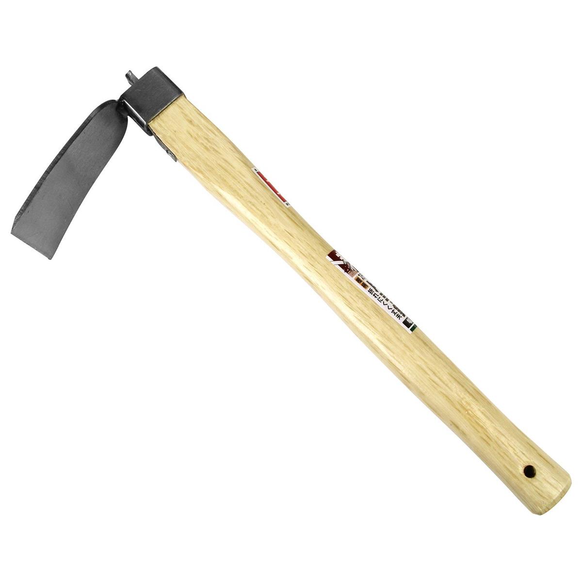 千吉 くわ ステンレス片手鍬 広幅 土起こし・穴掘り用 樫柄 奥行15×高さ39.5×幅8cm