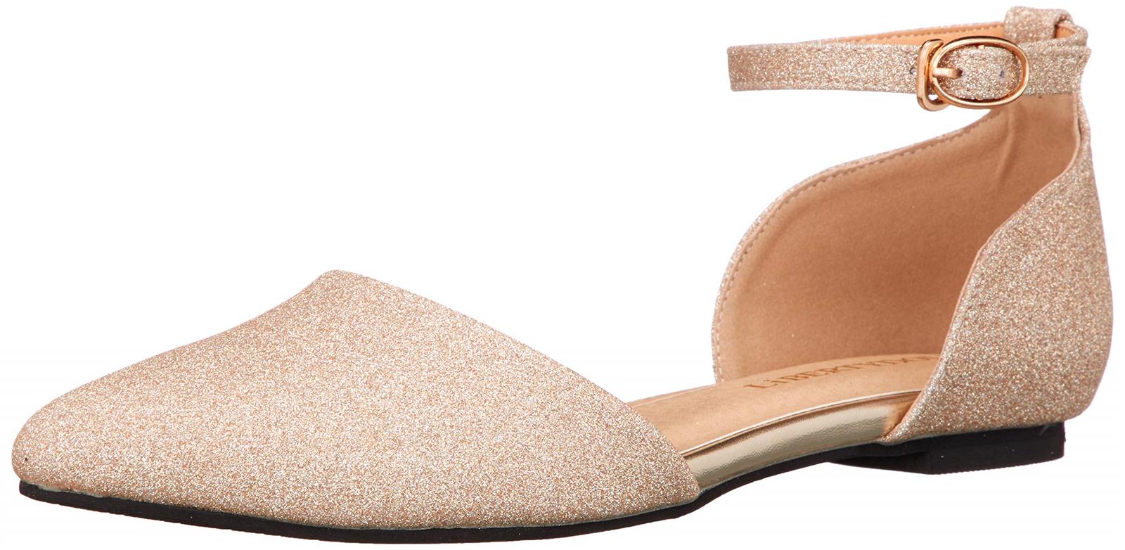 リバティー ドール 履いた時のシルエットがきれいなセパレートストラップフラットパンプス 5432 レディース ゴールドグリッター 22.5 cm
