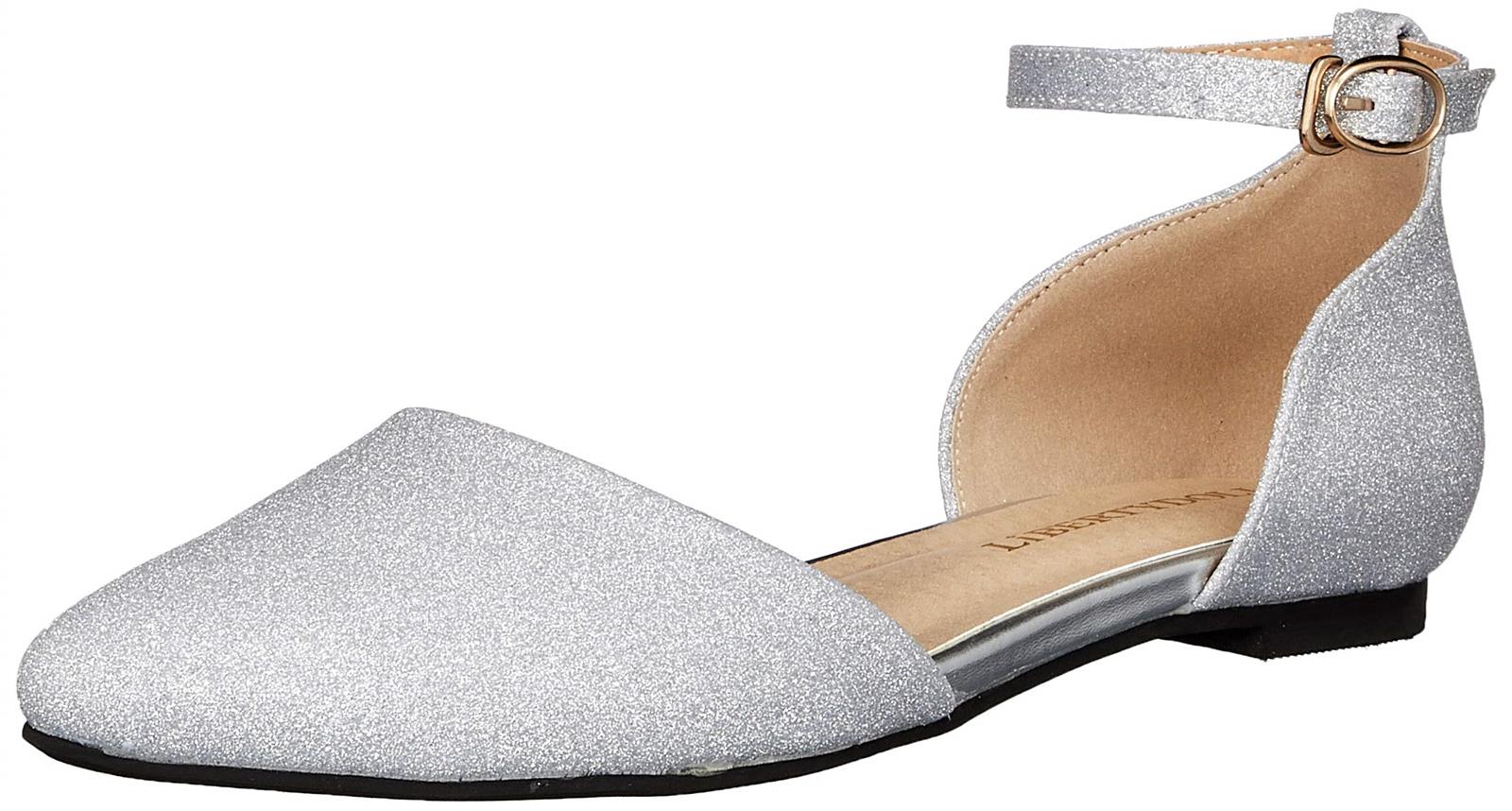 リバティー ドール 履いた時のシルエットがきれいなセパレートストラップフラットパンプス 5432 レディース シルバーグリッター 22.5 cm