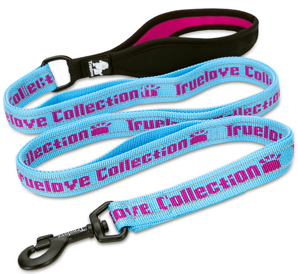 cocomall 六箇所持ちハンドル犬用リード 小型、中型、大型犬用 訓練用 ロングリード ペット用品 3M反射材料 ナイロン製 通気性 調節可能 メッシュペット(ブルー＆ピンク,S)