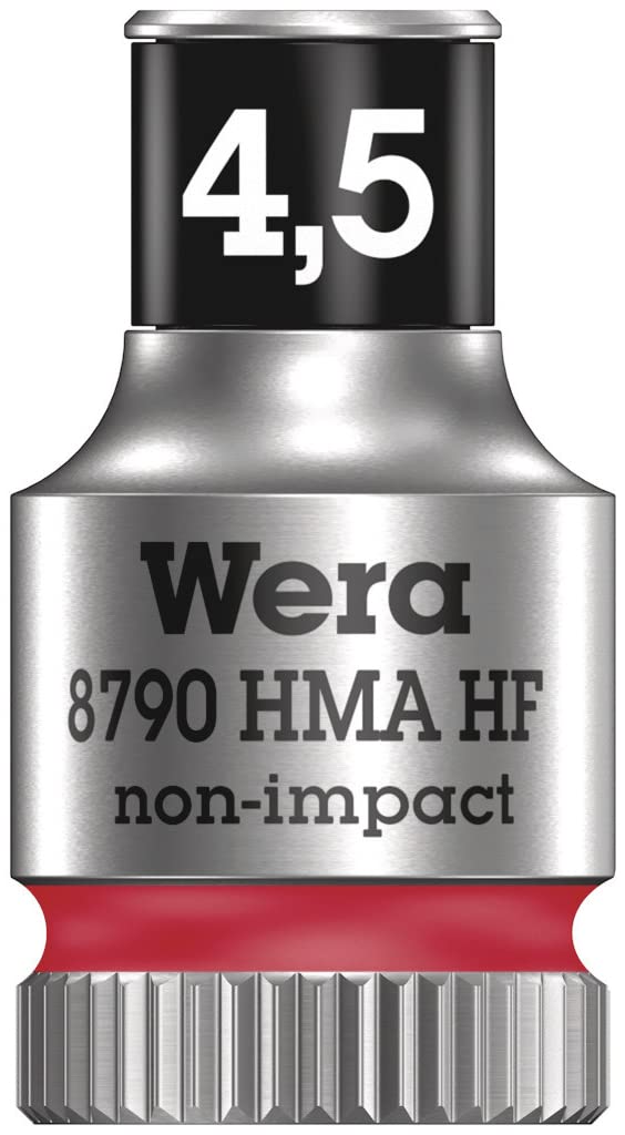 WERA ヴェラ 差込角1/4DR 保持機能付きソケット 手動 電動工具操作用 六角差込サイズ4.5mm 全長23mm 003718