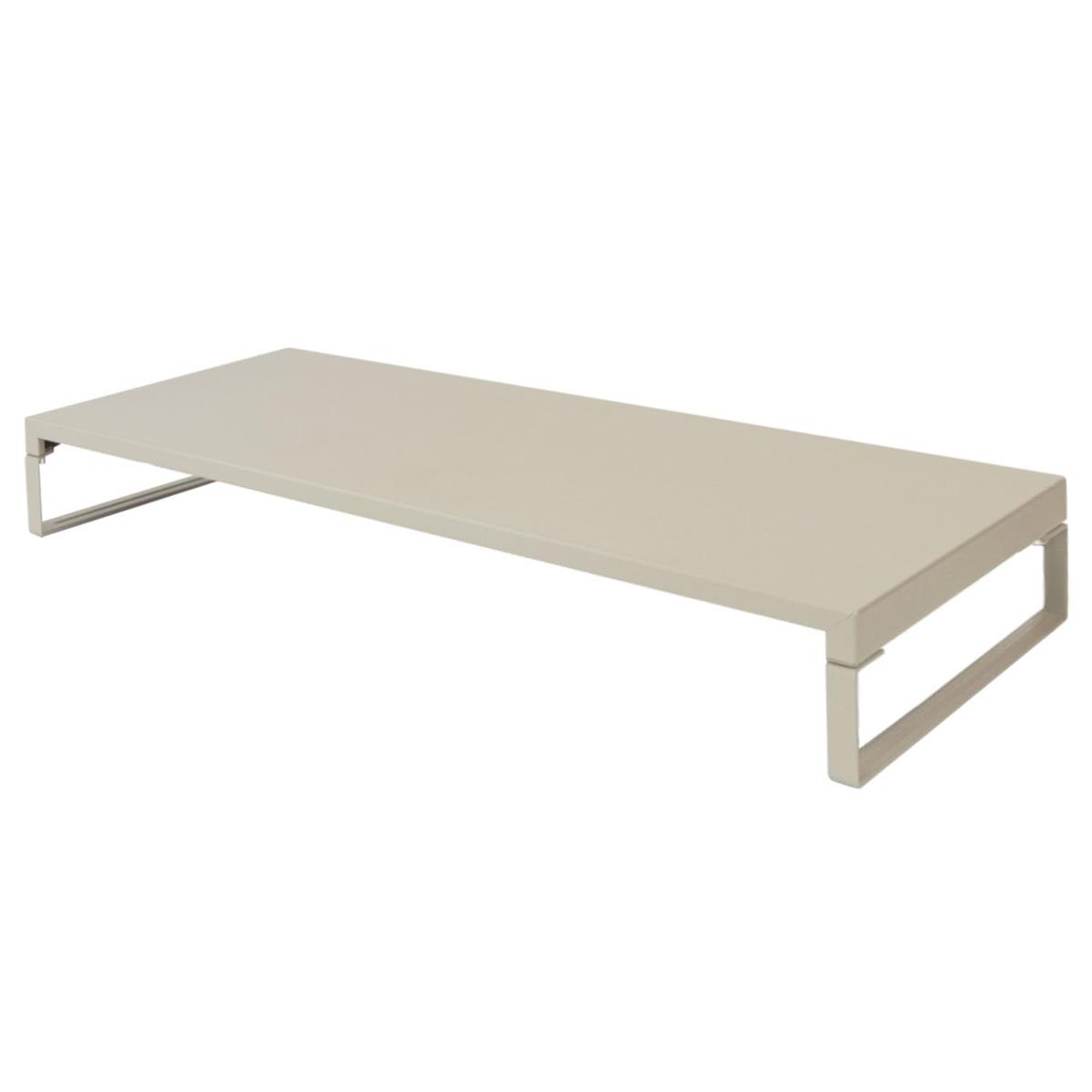 リヒトラブ パソコン台 モニター台 机上台 ゲーミング 幅59×奥行25×高さ8cm ロー 耐荷重15kg マットベージユ AJA7332-116