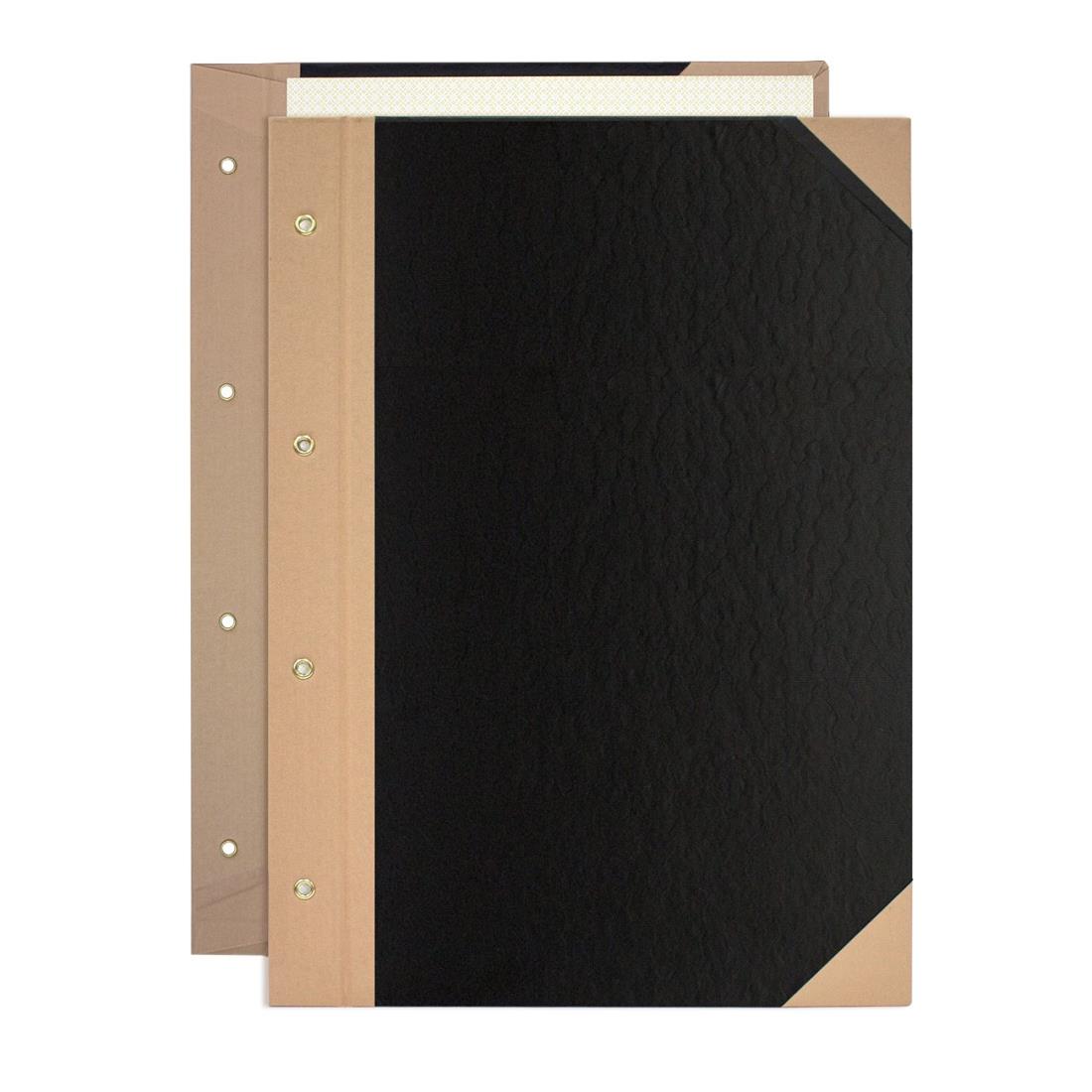 プラス とじ込表紙 A4縦 4穴 FL-006TU 77-178 黒