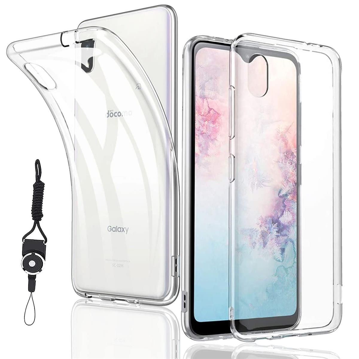 For Galaxy A21/A20/SC-42A /SCV46 /SC-02Mケース クリア カバー 全透明 全面保護クリアケース 耐衝撃..