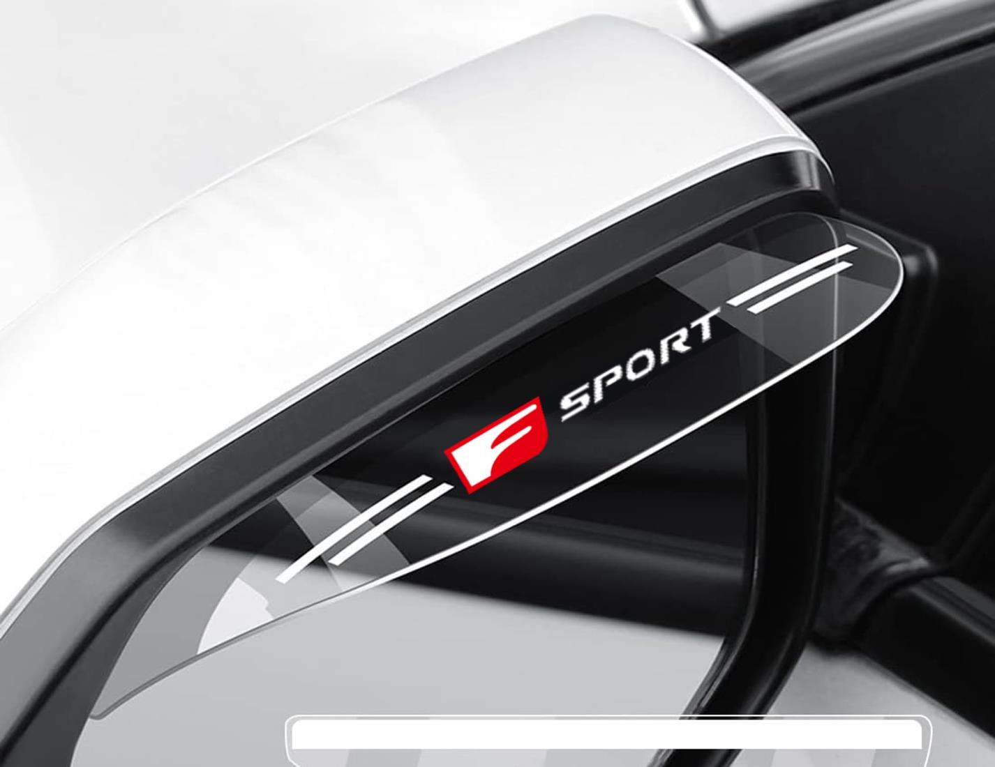 レクサス f sport サイドミラー雨雪防止ステッカー RX LX CT EX HS NX ES LX LC GS IS 透明 (レクサス)