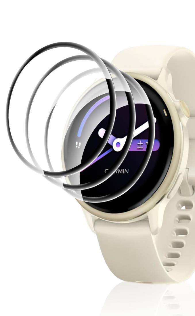 Maxku GARMIN(ガーミン)vivoactive 6 保護フィルム GARMIN vivoactive 6液晶保護フィルム vivoactive 6フィルム PET複合材 炭素繊維 硬度4H 曲面対応 ガーミンvivoactive 6対応フィルム【フィルム*3】