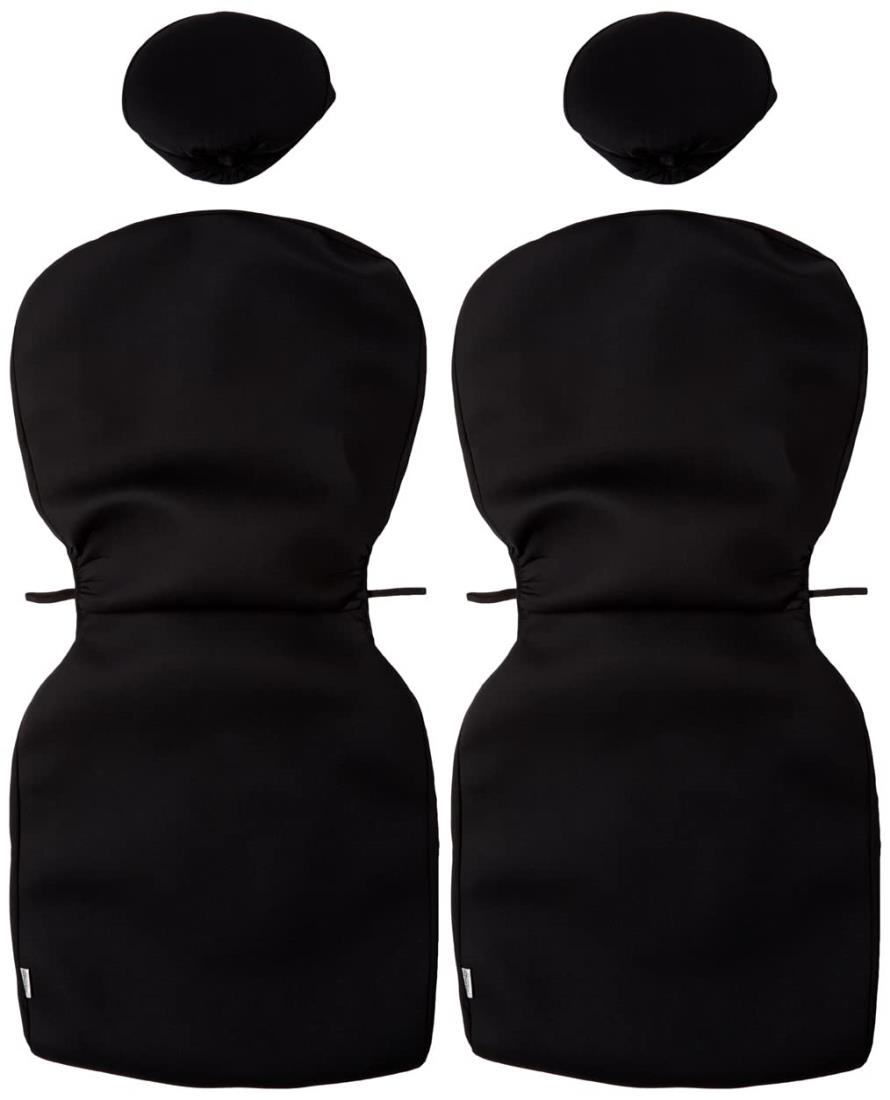 ボンフォーム(BONFORM) シートカバー カラードカバー 軽/普通車 前席2枚セット 背面フルカバーブラック 4055-71BK