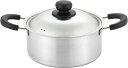 ヨシカワ 両手鍋 20cm ガス火・IH対応 ステンレス 日本製 COOK EASY SJ3321 シルバー