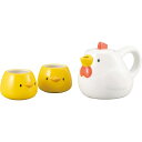 かわいい食器 ポット カップ ティー セット 約600ml にわとり ひよこ 親子 SAN3750(3)