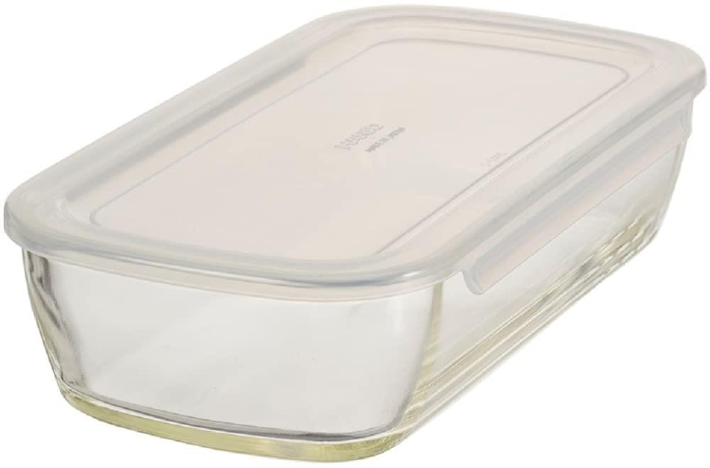 HARIO(ハリオ) 日本製 耐熱ガラス製 保存容器 角 900ml BUONO kitchen KSTL-90-TW クリア