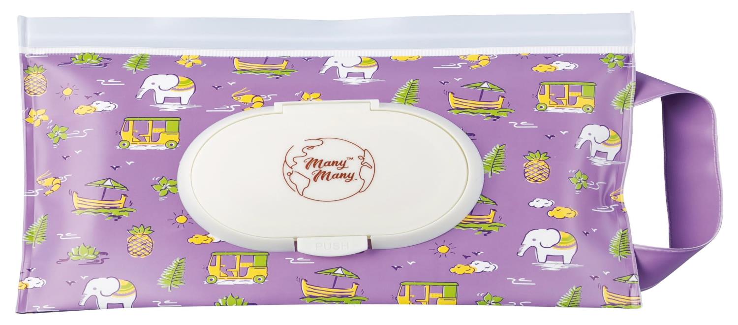丸眞 おしりふきケース ManyMany(メニーメニー) メニータイ 世界 パステル かわいい ワンプッシュ 携帯式 持ち運び 0785001700
