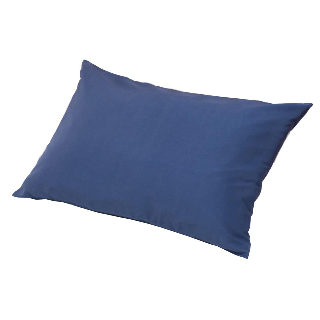 nishikawa 【 西川 】枕カバー ピローケース 63X43cmのサイズの枕に対応 ワイドサイズ 洗える 肌に優しいコットン100% なめらかサテン地 封筒式 無地 ボーテ BE3602 ネイビー PJ03305011