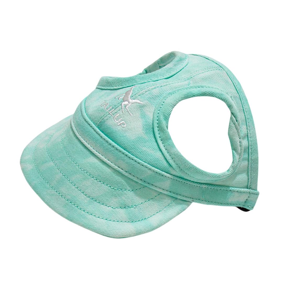 Kingsie 犬用帽子 夏 野球帽 日よけ 日焼け防止 紫外線対策 小型犬 中型犬 大型犬 ドックウェア 海 お出かけ 散歩 (グリーン, XL 15-30kg)