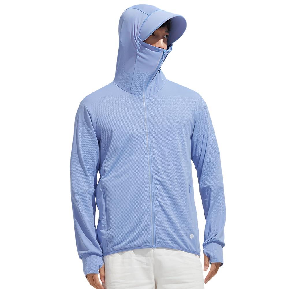 DMFU ラッシュガード メンズ 長袖 夏服 水着 ラッシュパーカー フード付き 体型カバー 日焼け対策 アウター 羽織 UVカット 速乾 大きいサイズ