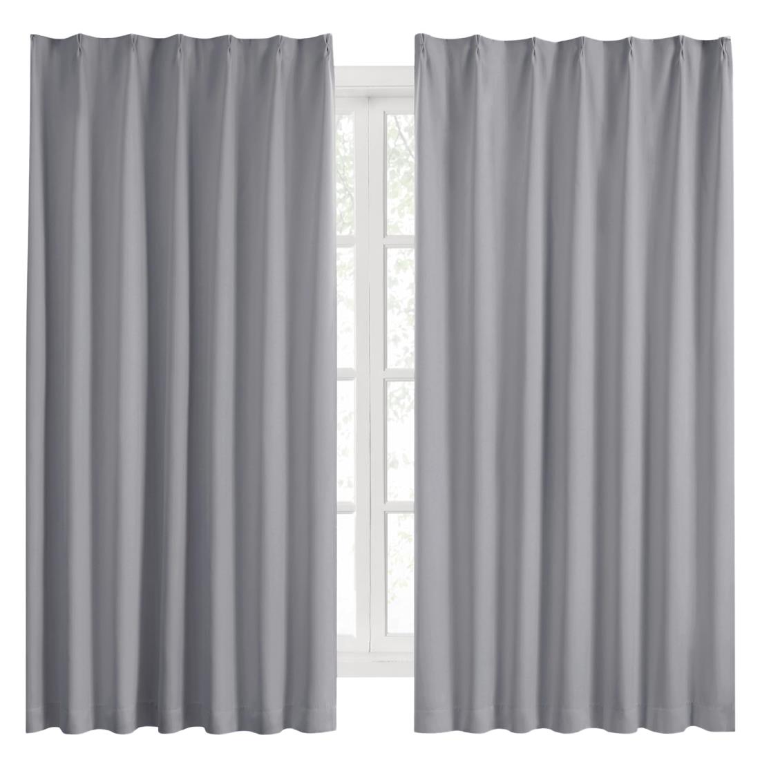 Hansleep カーテン 1級遮光 2枚組 幅100cm丈140cm ライトグレー 断熱 防寒 防音 省エネ 厚手 無地 おしゃれ 洗える リビング用 (ライトグレー, 幅100cm×丈140cm)