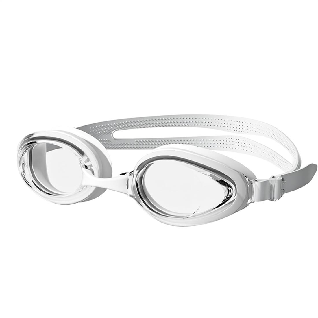 SZSL スイムゴーグル おおわく 高品位 防水 曇り止め ダイビングゴーグル 大人用 フィットネスモデル, 透明な白