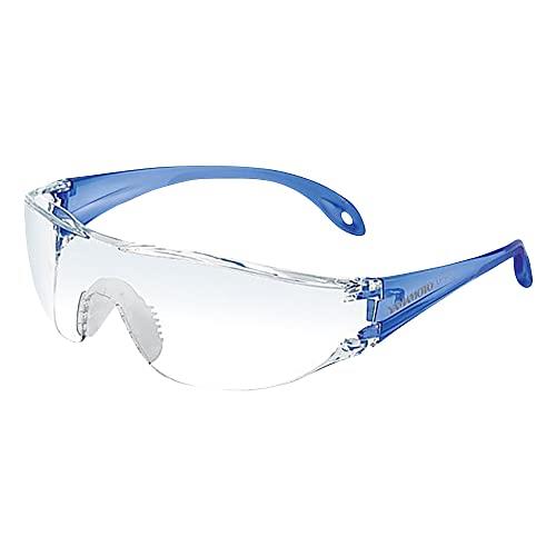 山本光学 YAMAMOTO LF-301 ライトフィット保護めがね L-FIT2 上部ひさしカバー付き 双球面レンズ ブルー PET-AF(両面ハードコートくも...