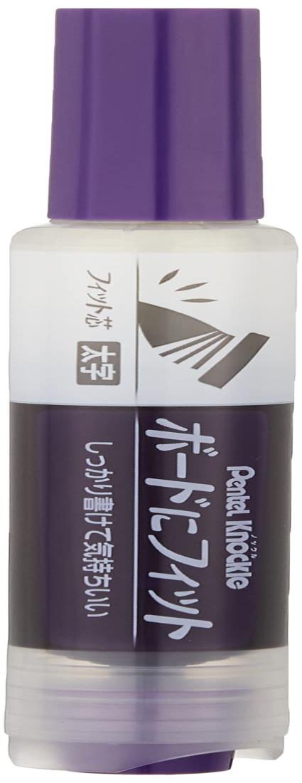 ぺんてる ホワイトボードマーカー ボードにフィット フィット芯太字 紫 5本 XEMWL5BF-V