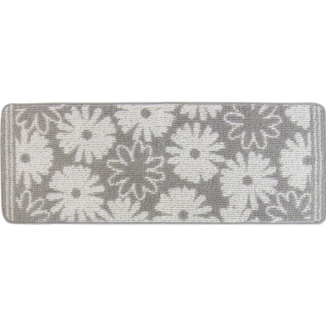 オカ(OKA) シュクレ キッチンマット 約45cm×120cm グレー(すべり止め 洗える)