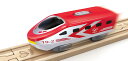 Hape(ハペ) 電池で走る!特急電車(レッド) 10×3.5×5.2cm 3才以上 木製 おままごと おもちゃ E3786|詳細画像