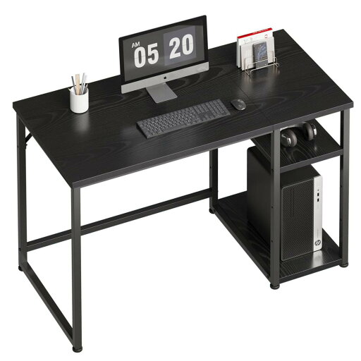 Maihail 机 pcデスク オフ ィスデスク パソコンデスク computer desk 勉強机 ゲーミングデスク ワークデスク 家具 table 学習机 収納 100 ラック付きデスク 幅100*奥行48*高さ74cm SZ121HFD スチールウッド簡易棚付きデスク ブラック Maihail 机 pcデスク オフ ィスデスク パソコンデスク computer desk 勉強机 ゲーミングデスク ワークデスク 家具 table 学習机 収納 100 ラック付きデスク 幅100*奥行48*高さ74cm SZ121HFD スチールウッド簡易棚付きデスク ブラック
