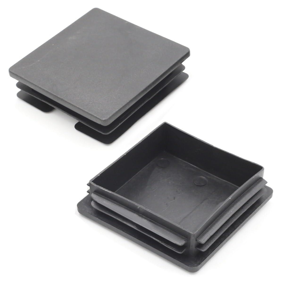 winova 角パイプキャップ 4個入 樹脂製 ブラック パイプ保護用エンドキャップ 10mmx10mm