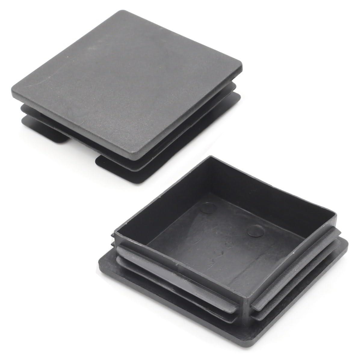 winova 角パイプキャップ 4個入 樹脂製 ブラック パイプ保護用エンドキャップ 25mmx25mm