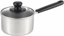 ヨシカワ クック・ルック ベーシック 片手鍋 14cm 1.2L IH・ガス火両用 ガラス蓋 ステンレス 燕三条 日本製 SJ3769