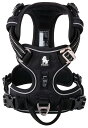 cocomall 2020新型 犬用ハーネス 犬用胴輪 ドッグ ペット用品 ハーネス 3M反射材料 訓練 ナイロン製 小型犬、中型犬、大型犬に向け 通気性 調節可能 (M, ブラック)(4)