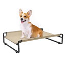Veehoo 犬 ベッドドッグコット高架式ペットベッド中型犬用屋外昇降ドッグコットベッド洗濯可能な通気性メッシュ付きポータブルスタンディングペットベッド屋内屋外...