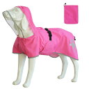 MAMORE 犬用レインコート かっぱ ポンチョ 防水 撥水 通気 軽量 ドッグ ジャケット ペット雨具 小型犬 中型犬 大型犬 脱着簡単 反射 調整 収納可 ...