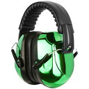 ProCase 大人用 防音イヤーマフ、遮音 調整可能なヘッドバンド付き 耳カバー 耳あて 聴覚保護ヘッドフォン、ノイズ減少率:NRR 28dB -グリッターグリーン