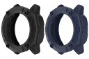 SHEAWA for Garminガーミン Instinct 2X ケース カバー 2個セット 保護ケース 互換品 TPUゴム 保護カバー 耐衝撃 アクセサリー (ブラック+ミッドナイトブルー)