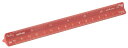 ドラパス カラー三角スケール 15cm 赤 16242