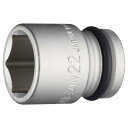 トネ(TONE) インパクト用ソケット 4NV-22 差込角12.7mm(1/2”) 二面幅22mm
