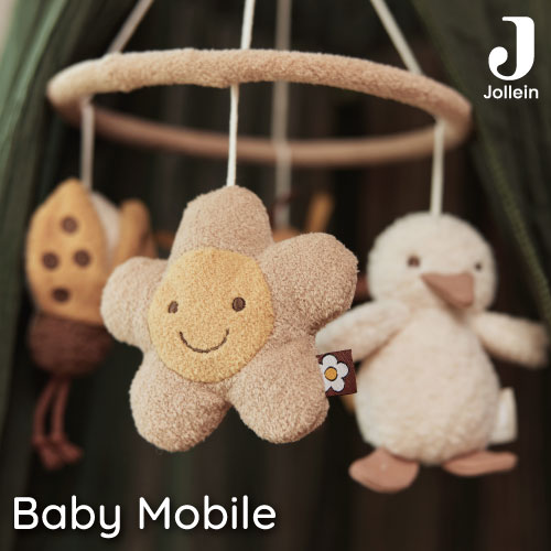 ベッドメリー ベビーモビール スプリングガーデン Jollein (ヨレイン) Baby Mobile 北欧ブランド 北欧 ベッドメリー ベビーベッド 出産祝い ギフト プレゼント 赤ちゃん ベビー 出産準備 おしゃれ かわいい アヒル てんとう虫 花 太陽 ナチュラル 男の子 女の子 おもちゃ 吊り下げ