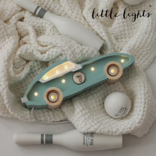 LittleLights [リトルライト] LEDランプ Race Car Lamp Retroblue Miniナイトライト テーブルライト ベッドサイドランプ 授乳ライト おやすみライト ベビーライト クリスマス 調光