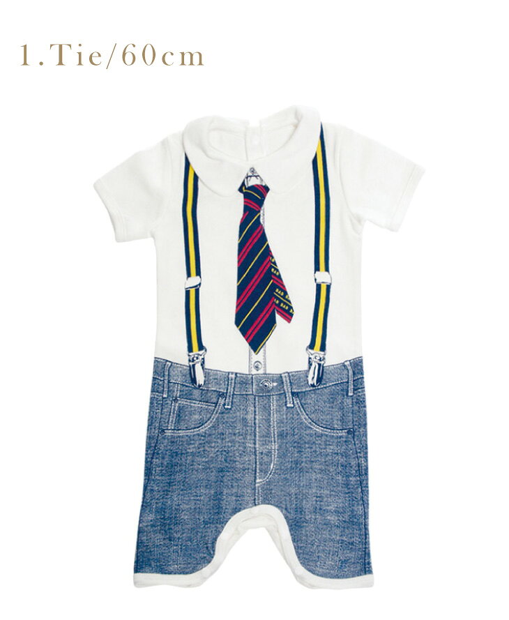 amabro アマブロ BAB DRESS ロンパース 全8デザイン(1.Tie-60cm/2. Vest60cm/3.Overall60cm/4.Marine60cm/5.Cho -Tie-80cm/6.Tie-80cm/7.All in one-80cm/8.Blazer-80cm 男の子 アート プリント cheermam-10002026 ベビー&キッズ Cheermomチアマム サンプル画像3