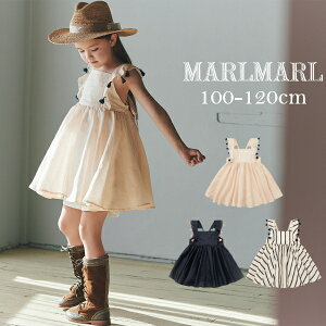 マールマール MARLMARL loisir sun dress 【100-120cm】 ロジワールサンドレス サマーワンピース ワンピース 女の子 夏服 キッズ 子供服 洋服 3歳〜6歳 ギフト プレゼント 膝丈 ひざ丈 リネン100% 麻 100cm 110cm 120cm ノースリ