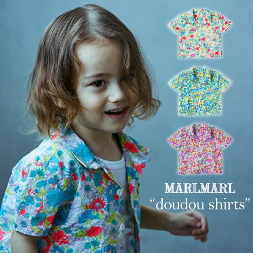 マールマール doudou shirts シャツ ドゥドゥ シャツ ベビー キッズ 赤ちゃん 女の子 男の子 0歳～2歳 MARLMARL カラフル 夏 半袖 オープンフロント