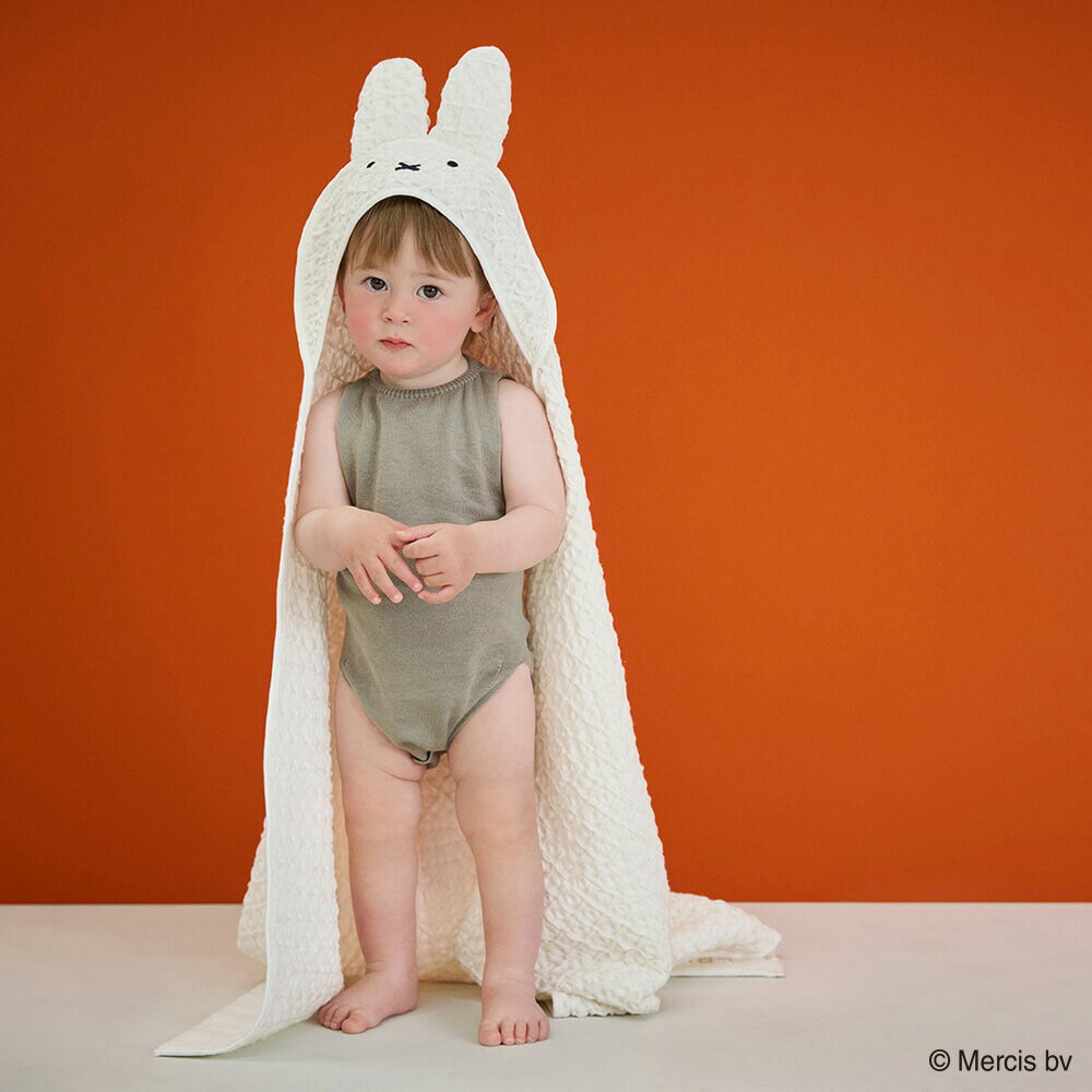 マールマール MARLMARL ミッフィー フードタオル hooded towel Miffy Dick Bruna ディック・ブルーナ [名入れ 刺繍対象 550円] 男の子 女の子 出産祝い 新生児 赤ちゃん ベビー プレゼント ギフト コットン miffy オーガニックコットン100%のサムネイル