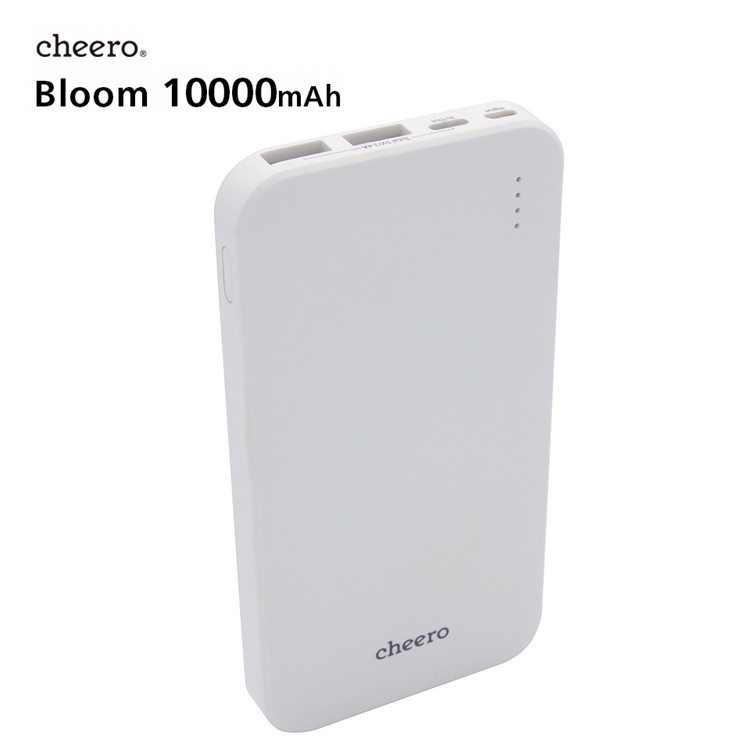 モバイルバッテリー 大容量 iPhone Android 急速充電 日本メーカー チーロ cheero Bloom 10000mAh 3ポート出力 3台同時充電 PSEマーク付