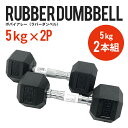 ダンベル 5kg 2個セット 筋トレ トレーニング 鉄アレイ エクササ...(4)